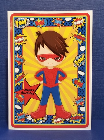 Super Hero With Mask by Patty Stone