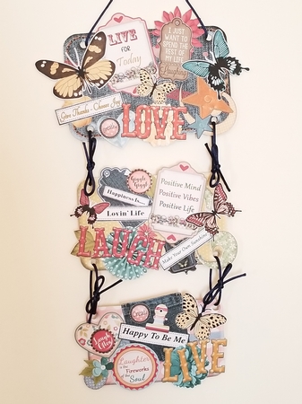 Butterflies & Blue Jeans Hanging Signs Trio by Patty Stone