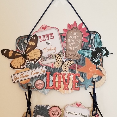 Butterflies & Blue Jeans Hanging Signs Trio by Patty Stone