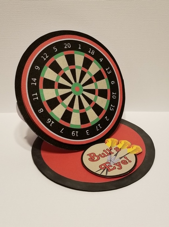 DARTBOARD EASEL CARD by Patty Stone