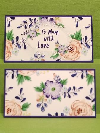 Spring Floral Gift Voucher/Money Wallet/Pocket - To Mum by Patty Stone