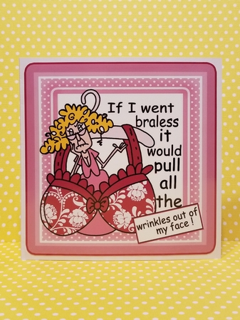 Stella has a fancy pink bra to show off, but has concerns 8x8 by Patty Stone