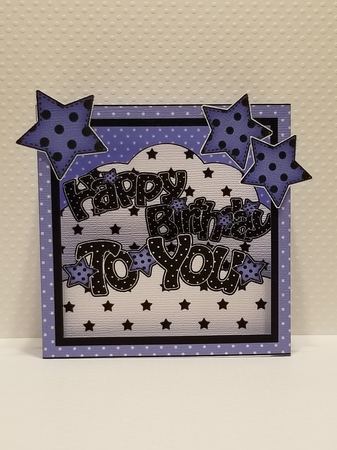 3D Diorama Shadow Box Word Card Mini Kit  -  Happy Birthday To You by Patty Stone