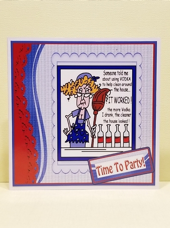 A womans work is never done, stella at it again! 8x8 Blue by Patty Stone