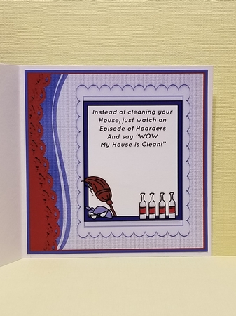 A womans work is never done, stella at it again! 8x8 Blue by Patty Stone
