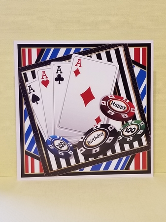 Fathers day Poker Win Card Topper by Patty Stone