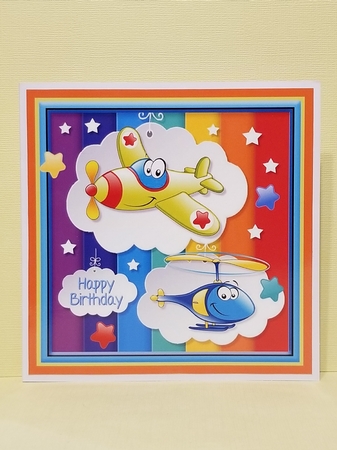 Flying high on the Clouds Card Topper by Patty Stone
