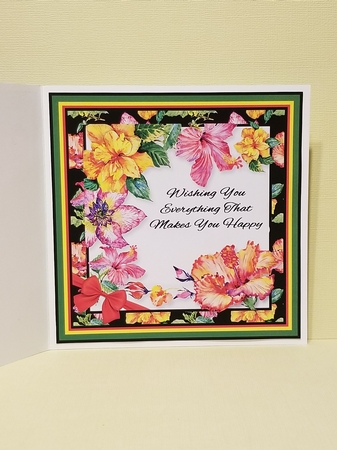Tropical Floral Frame Card Topper by Patty Stone