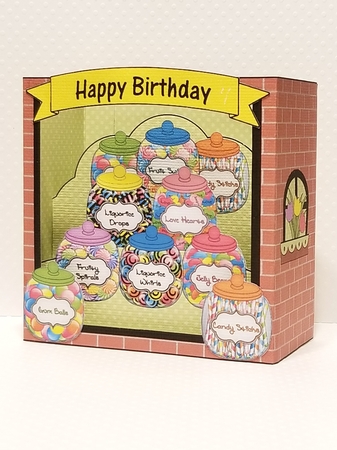 3D Shadow Box Card Mini Kit  -  The Candy Store Sweet Shop by Patty Stone