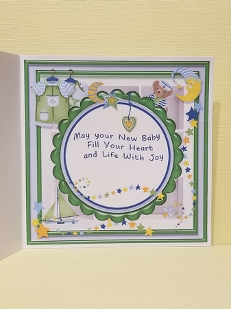 Baby Boys Room is set to GO Card Topper by Patty Stone