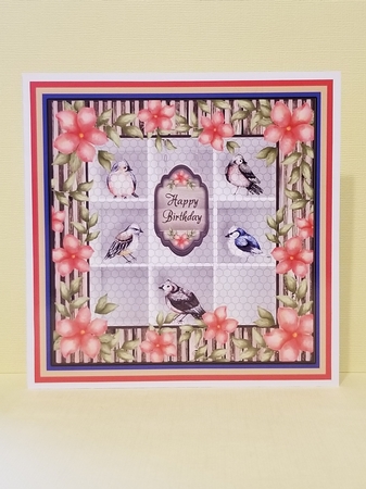Bird Avery Floral Card Topper by Patty Stone