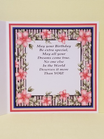 Bird Avery Floral Card Topper by Patty Stone