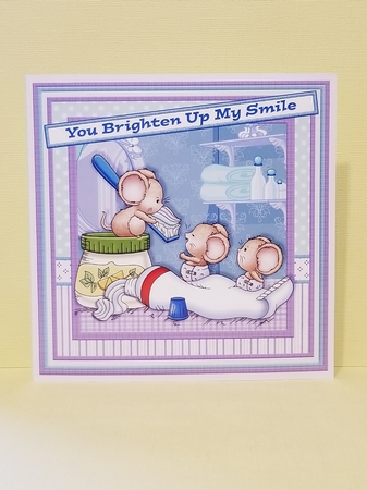 BRIGHT SMILES Birthday Mothers Day or Fathers Day 7.5 Decoupage & Insert Mini Kit by Patty Stone