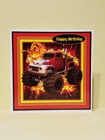 Monster Truck on Fire by Patty Stone