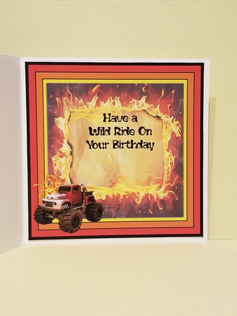 Monster Truck on Fire by Patty Stone