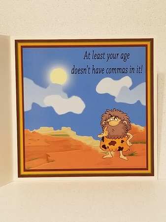 Relax ........ Turning 50 Cave Man 8x8 by Patty Stone
