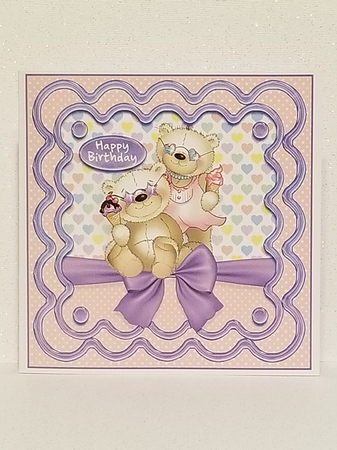 Teddy Bear Summer Icecream Card Topper by Patty Stone