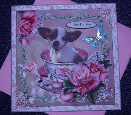 Hi My Name is Rose Bud Topper with Decoupage Featured Gallery Photo