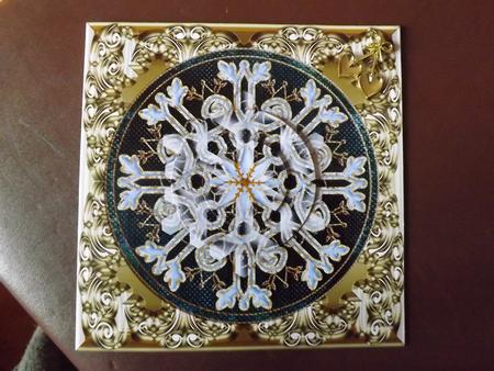 Fancy Snowflake on Embossed Frame Layered Topper by Paul Mawhinney