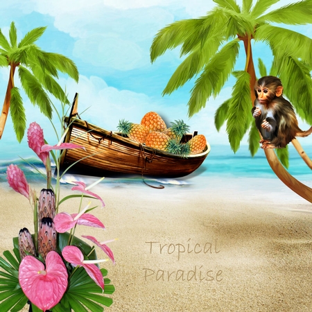 Want Coconut,  kit from Bella Caribena  by Paula Savage