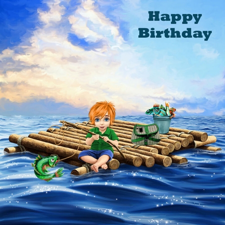 One Fishing Day, kit from Bella Caribena  by Paula Savage