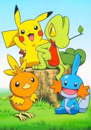 Pikachu Pokemon Characters  A5 Quick Card by Paula Savage