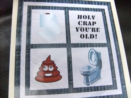 Holy crap youre old - card mini kit & decoupage by Paula Savage