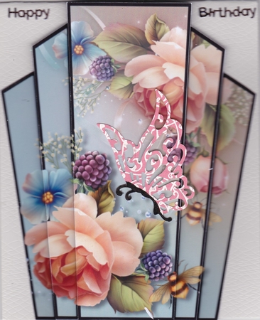 Art Deco Stacker Topper - Peach Rose by Pauline Horsfall