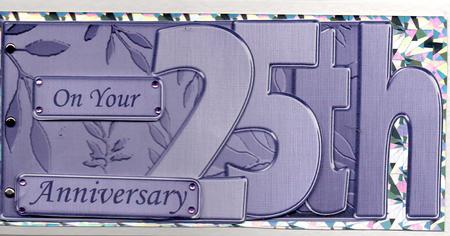 25th Elegant Metallic Book Sheet by Pauline Horsfall