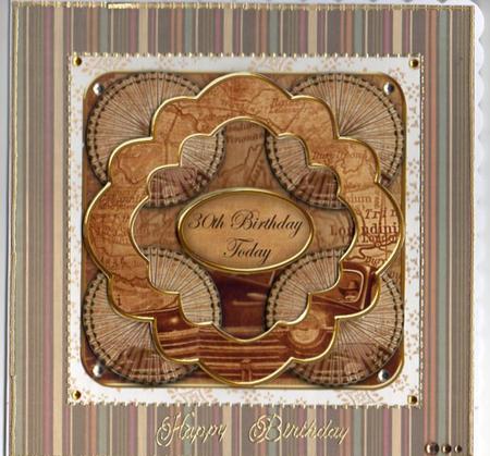 Tea Vintage Car 30th Birthday 3D Rosette Topper Sheet by Pauline Horsfall
