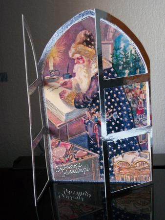 Vintage Santa with His List by Pauline Horsfall