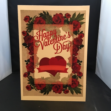 Valentine Rose Frame Toppers A5 x 2 by pauline inglis
