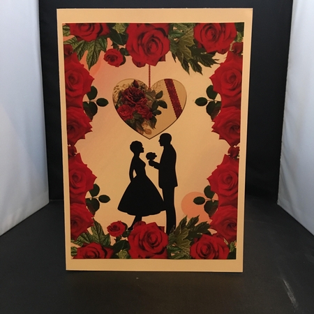 Valentine Rose Frame Toppers A5 x 2 by pauline inglis