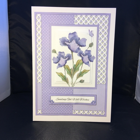 Lovely Poppies - Sending Get Well Wishes - Card Three by pauline inglis
