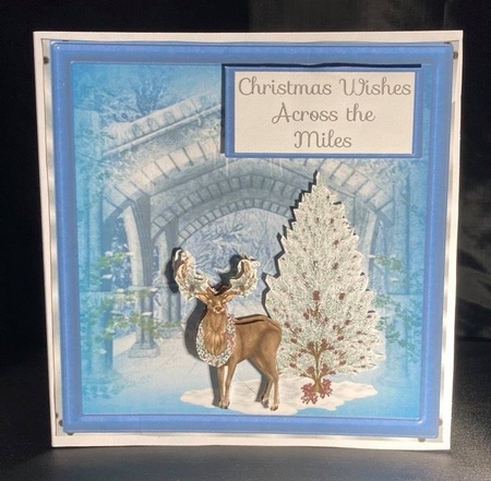 Blue Christmas scene 2 by pauline inglis