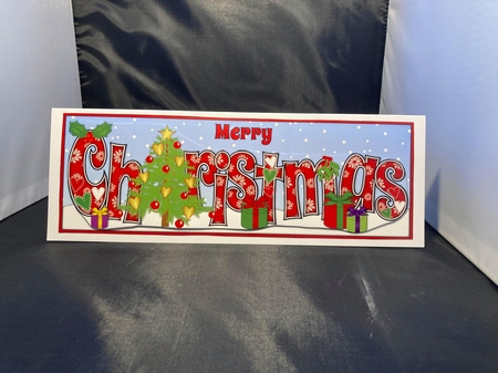 Christmas Tree, Hearts & Presents CHRISTMAS large dl by pauline inglis