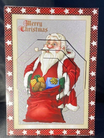 Santa and His Bag Octagon Pyramid by pauline inglis