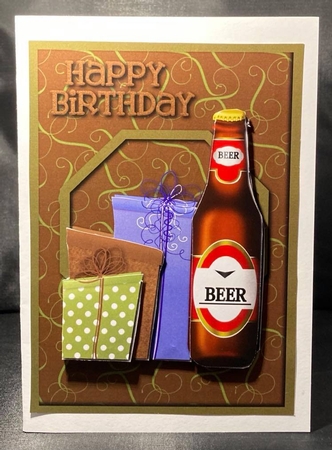Beer and Gifts 3D Decoupage by pauline inglis