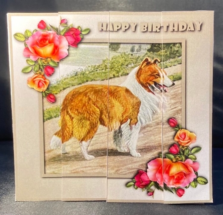 Vintage Collie Side Stacker by pauline inglis
