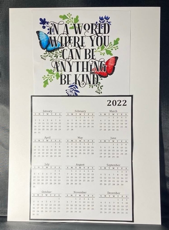 2022 Calendar Butterflies, In a world When You Can be Anything by pauline inglis