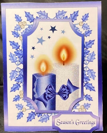QC Blue candles by pauline inglis