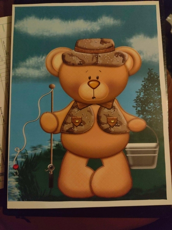 Large fishing bear topper 5 by pauline inglis