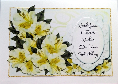Flowers on Pastel Background Various Occasions Topper 4 by pauline inglis