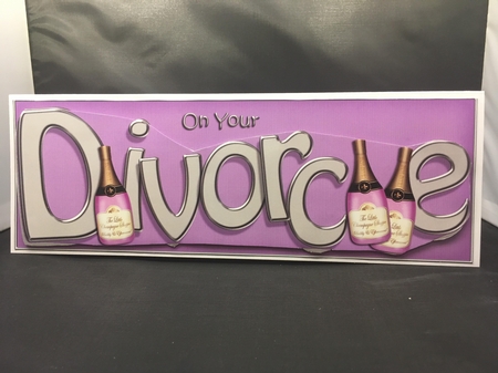 Large Dl Divorce Quick Card N 3D Decoupage by pauline inglis