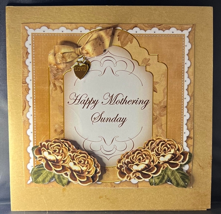 Vtea Rose Mothering Sunday Fancy 7in Decoupage Topper by pauline inglis