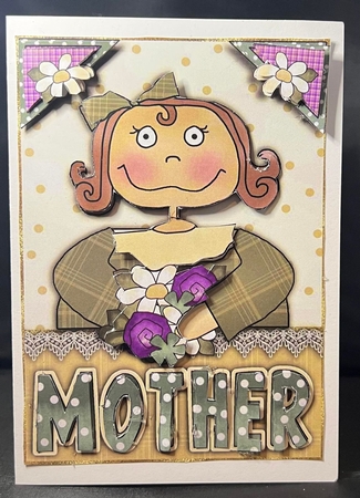 Special Mother Card Topper by pauline inglis