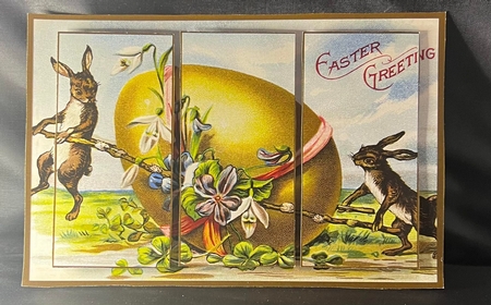 Rooster and Hens Easter Panel Card by pauline inglis