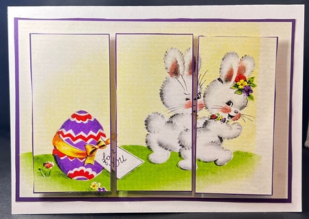 Easter Bunnies Panel Card 2 by pauline inglis