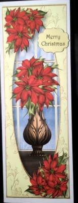 Lge DL A Vase Of Red Poinsettias by pauline inglis