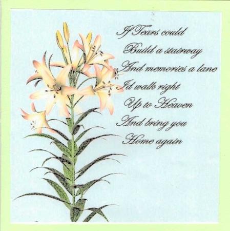 Blue Lily Card by pauline inglis
